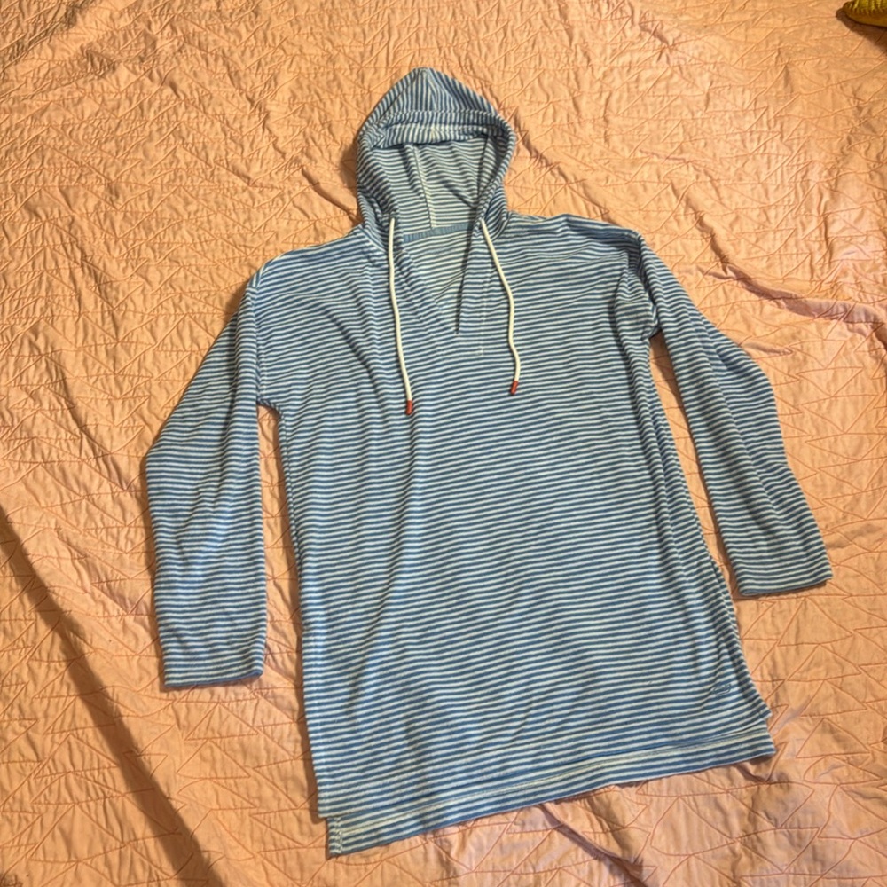 Vineyard Vines Blue Striped Terry Cloth Beach Coverup